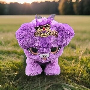Present Pets Sparkle Princess Puppy Interactive Plush Toy - Purple Works